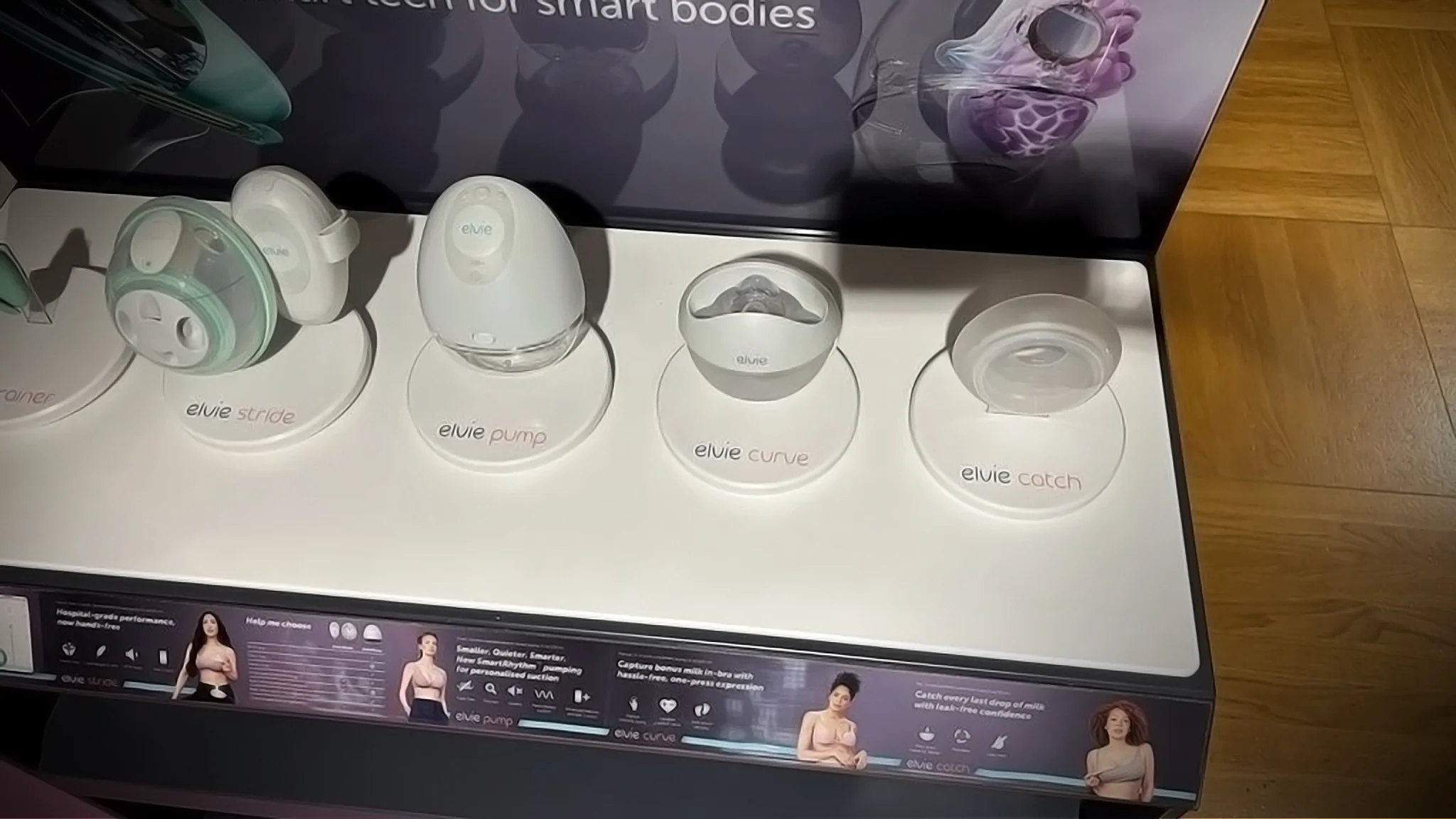 ELVIE graphic display counter - Interior retail design and installation - Attero Retail Design Agency