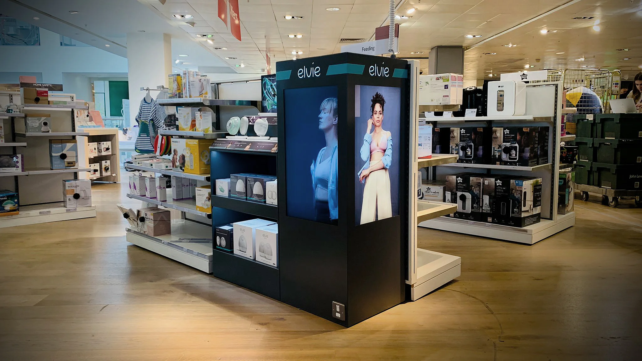 ELVIE in-store stand - Interior retail design and installation - Attero Retail Design Agency, Bristol