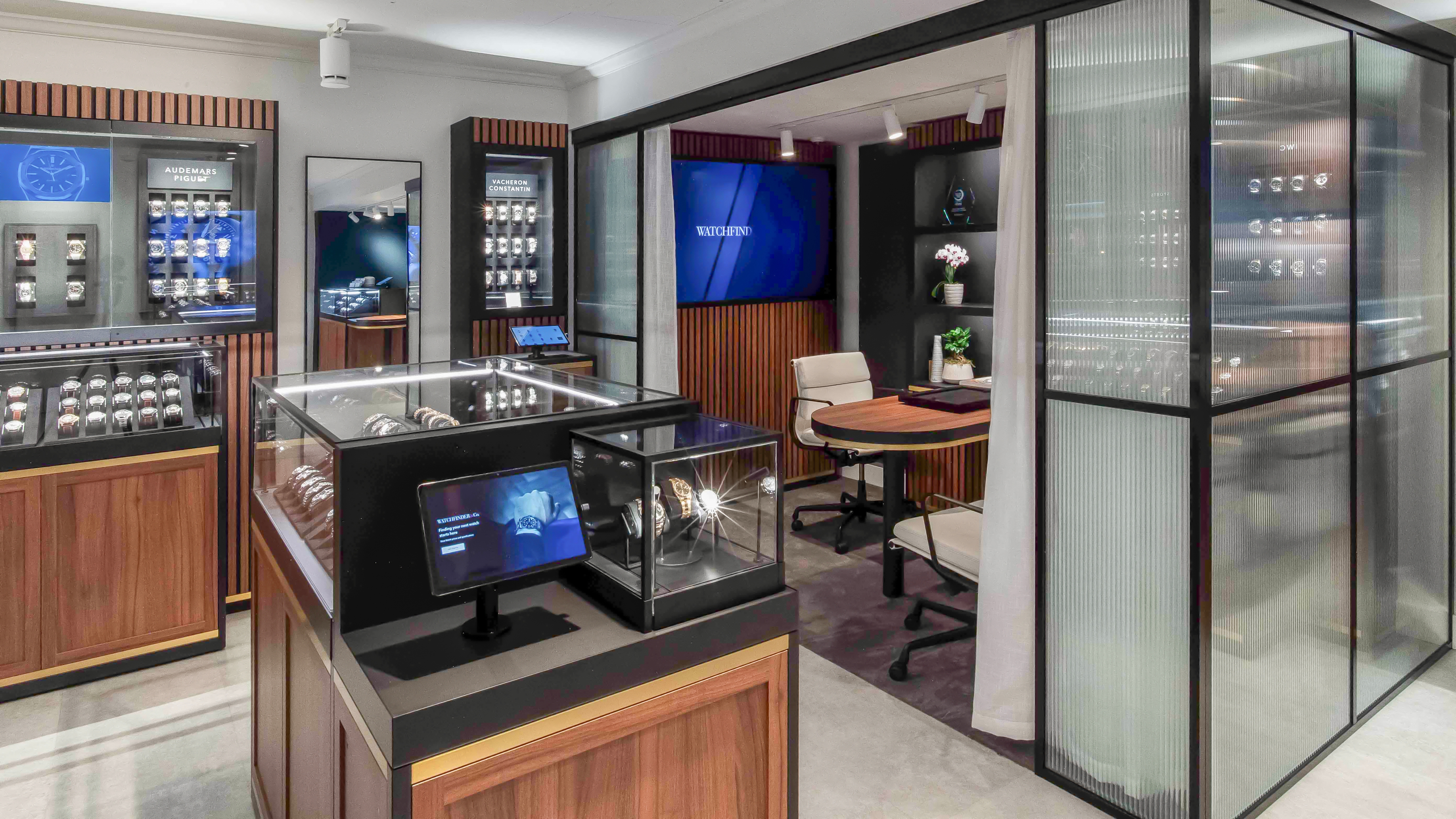 Watchfinder & Co. Royal Exchange Bespoke Retail Fixtures and Interior Design by Attero Retail Design Agency