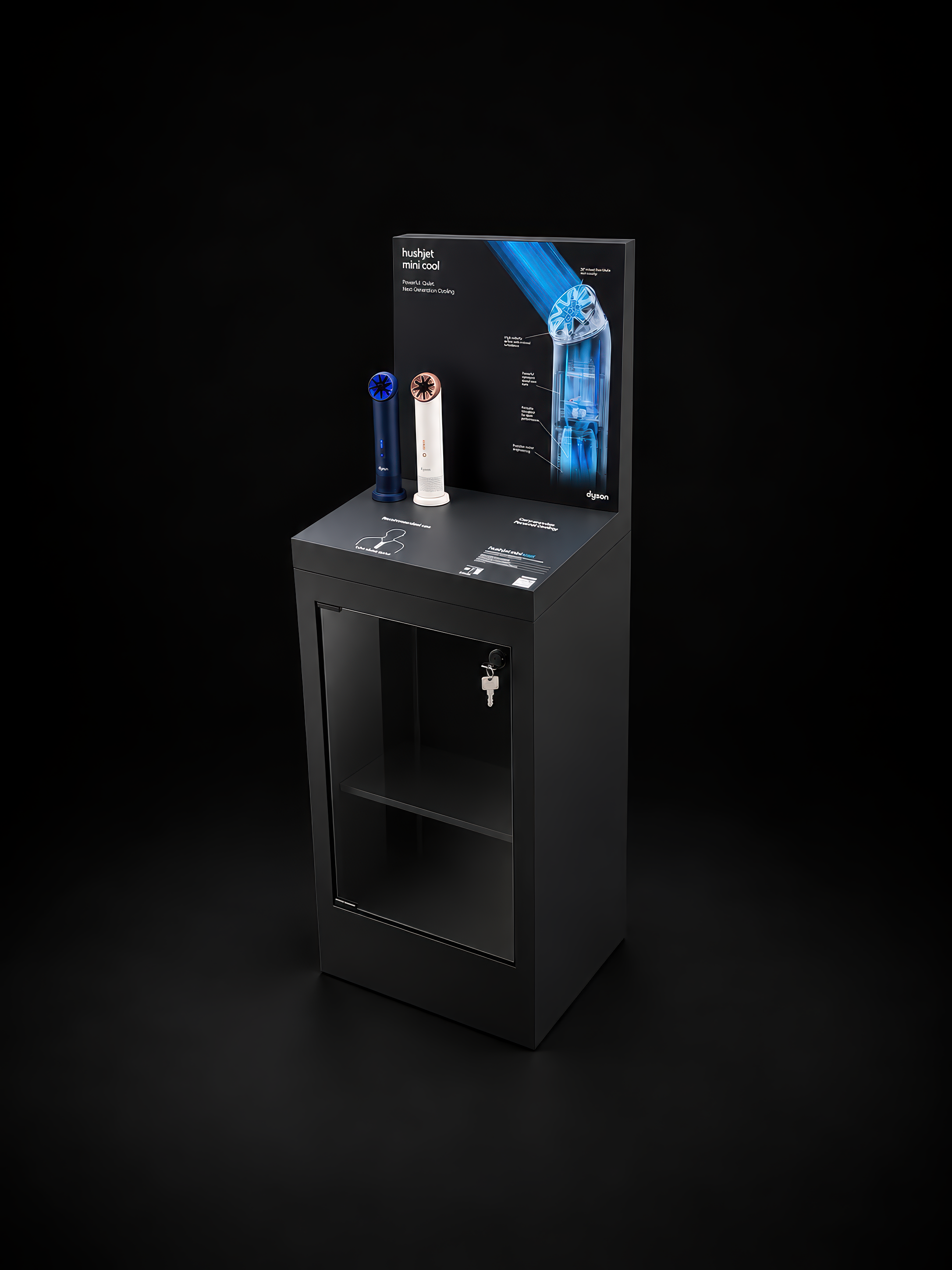 Dyson HushJet Mini Cool Freestanding Retail Fixture by Attero Retail Design